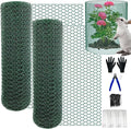53Ft x16In Plant Protectors from Animals, Heavy-Gauge Plant Cages for Outdoor Plants with Pliers,Stakes, Rabbit Plant Cage, Wire Plant Protector(26.5Ft x 16In,2 Packs)