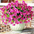 Artificial Flowers for Outdoor, UV Resistant Fake Silk Pansies Flowers, Realistic Faux Plants for Outside Indoor Porch Patio Window Box Planter Home Decor (16, Pink)