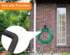 PeoMev 2pcs Heavy Duty Hose Hanger Garden Hose Storage Black Water Hose Holders for Outside Wall Mount Garden Hose Reel Hose Stand