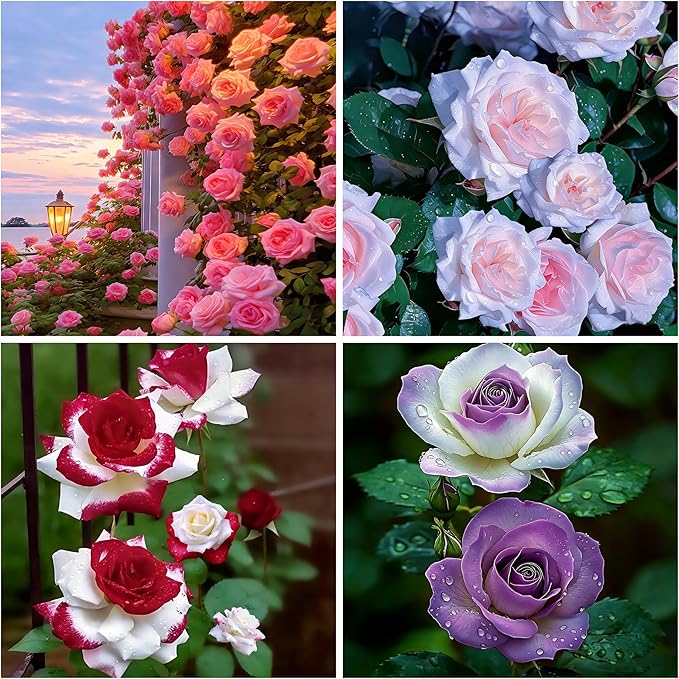 Rose Flower Seeds for Planting, 310+ Mixed Rare Rose Seeds, Perennial Flowers, Non-GMO Heirloom Bush Vine Seed for Garden Bonsai
