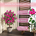 3FT Artificial Bougainvillea Tree,Fake Plants Fake Flowers,Silk Floral Plant in Black Pot,Faux Tree UV Resistant for Spring Decor Living Room,Porch, Garden, Indoor&Outdoor 2-Pack