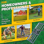 Lawn Leveling Rake 30x10 Inch, 6FT Heavy-Duty Carbon Steel Lawn Leveler – Yard Leveling Rake for Soil, Sand, Grass, Perfect for Lawn Repair, Pit Filling & Garden Maintenance