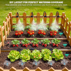 230FT Drip Irrigation Kit with Quick Connect PE Tubing, Automatic Garden Watering Sprinkler System, 2026 Upgraded Water-Saving Design with 3 Adjustable Misting Emitters, Greenhouse & Raised Bed