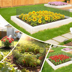 Nexum 30Pcs Plant Protectors from Animals – 16" x 12" Metal Tree Trunk Guards, Garden Plant Cloches & Expandable Plant Cages to Protect from Deer, Rabbits & Lawn Mowers