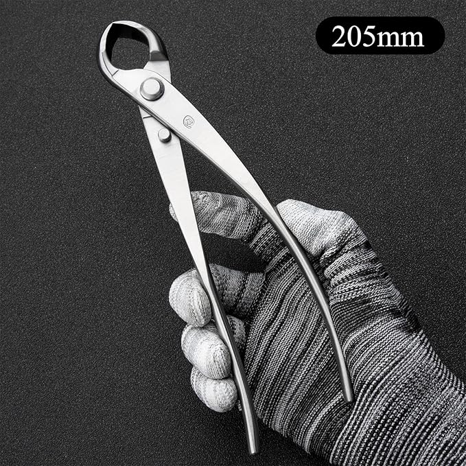 TianBonsai Bonsai Tools 5-Piece Alloy Steel Bonsai tool Kit In Cluding 210mm Long Handle Scissors / 205mm Branch Cutter / 205mm Knob Cutter / 200mm Straight Root Hook / Tweezers (NBK5-01)