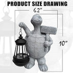 Sea Turtle Solar Garden Statues,Resin Sea Turtle Figurine Decorations with Solar Lights Lantern, Outdoor Figurines Lawn Garden Statue Decor Art for Lawn,Yard, Balcony Ornament.