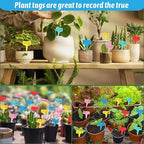 Plant Labels Tags 200Pcs T-Type Plant Markers Plastic Plant Label Tags Garden Labels Tags Plant Labels for Outdoor Garden Waterproof Plant Label Identification Stakes with Permanent Marking Pen (Blue)