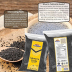Rani Tukmaria (Holy Basil Seeds) 28oz (800g) Used for Falooda / Sabja Dessert, Spice & Ayurveda Herbal ~ All Natural | Gluten Friendly | NON-GMO | Kosher | Vegan | Indian Origin