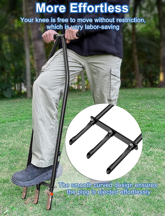 Lawn Aerator Tool, Core Aerator Lawn Tool with Alloy Steel Material, Sturdy Grass Aerator for Lawn Health Soil Yard Aerator