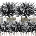 UV Resistant Lifelike Artificial Boston Fern - 2024 New Faux Boston Ferns Outdoor Planter Large, Realistic Fake Feen Hanging Silk Fern Stems Indoor Basket Plant Urn Fillers Front Porch (2, White)
