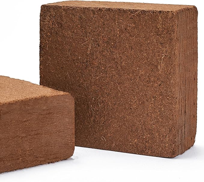 Mycelium Coco Coir Brick I Expandable Organic Coconut Fiber Substrate I Plants Potting Soil Mix for Indoor & Outdoor Gardening, Succulents & Cactus I OMRI Certified & Non-GMO Soil Alternative, 10lbs