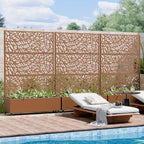 Casaphoria Metal Raised Garden Bed with Trellis and Wheels, 72"x47"x16" Arched Planter Box for Climbing Plants, Vegetables & Vines, Features Drainage Holes and Privacy Screen, Brown-Net