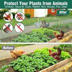 32.8Ft x 16In Plant Protectors from Animals, Metal Plant Chicken Wire Cages Covers Garden Netting for Outdoor Plants to Keeping Rabbits Squirrels Chicken Animals Out