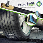 J&B XpandaHose 75ft Expandable Garden Hose – Ultra-Strong 3750D, 4-Layer Latex Core, Brass 3/4" Connectors, 10-Pattern Nozzle & Storage Bag – Lightweight, Kink-Reducing, Leak-Resistant