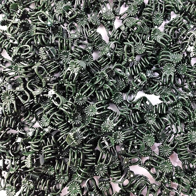GXXMEI 400PCS Orchid Clips for Plants Support - Dark Green, for Small - Middle Climbing Plants Vine Plants & Single Stem Plants