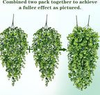 Waipfaru 8Pcs Fake Hanging Plants 3ft Fake Plants UV Resistant Fake Vines Artificial Decor for Indoor Outdoor Party Wall Porch Wedding Decoration,Light Green