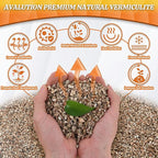 AVALUTION 18QT Vermiculite - Organic Vermiculite for Plants Horticultural Coarse Vermiculite Natural Soil Additive for Potted Plants Gardening Mushrooms Seed Starting