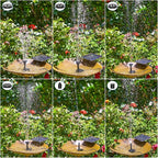 AISITIN Solar Water Pump for Water Feature Outdoor, DIY Solar Fountain Kit with 6 Nozzles and 9.8ft Power Cord, Solar Powered Water Fountain Pump for Bird Bath, Ponds, Garden, Fish Tank, 2 Packs
