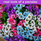 Artificial Flowers Outdoor Shrubs - 16 Bundles Fake Plants UV Resistant No Fade Faux Plastic Greenery Home Garden Porch Decoration Indoor (1, Multi 16-5)