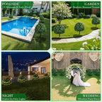 24.8 Inch Artificial Boxwood Trees, 2 Sets Faux Boxwood Topiary with Spikes, Pot Filler Fake Shrubs Plants for Outdoor PlantersFront Porch Decor Round Topiary Bush Balls Home Garden Spring