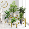 CADANI 5-Pack Metal Plant Stands for Outdoor Indoor, Anti-Rust Iron Flower Pot Stand, Heavy Duty Plant Pot Shelf for Multiple Plant, Decoration Racks for Home, Patio & Garden