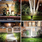 Solar Lights Outdoor Waterproof IP65, Super Bright LED,Cool Light 2 Lighting Modes Selectable, Solar Powered Yard Garden Solar Spot Lights for Outside Landscape Auto On/Off -8 Pack