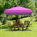 Canopy Tent, 10X10 FT Pop Up Canopy Outdoor Instant Tent Slant Legs with Carrying Bag, Portable Gazebo Shelter for Patio Deck Garden and Beach - 8X8 FT Canopy Cover (Pink)