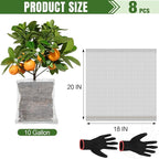 8 PCS 10 Gallon Root Guard Gopher Proof Wire Baskets, Stainless Steel Gophers Moles Voles Proof Mesh Baskets, Underground Cages for Protecting Plant Roots, Trees, Flowers, Crops, Tubers