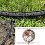 Flat Soaker Hose 75 150 FT for Garden Beds, 150FT 1/2" Linkable Consistent Drip Irrigation Hose Save 80% Water, Leakproof Heavy Duty Double Layer Sprinkler Hose