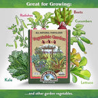Down To Earth All Natural Fertilizers Organic Vegetable Garden - Plant Food for Vegetables, Herbs, Greens and Raised Beds 4-4-4, 5 lb