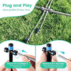 240FT Quick-Connect Drip Irrigation System, Garden Watering System 1/4" & 1/2" Fast-Lock Tubing, Adjustable Nozzles Emitters for Outdoor Raised Garden Beds,Greenhouse, Lawn, Patio