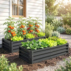 Outsunny Galvanized Raised Garden Bed, 4' x 2' x 1' Metal Planter Box, for Growing Vegetables, Flowers, Herbs, Succulents, Gray