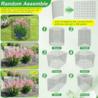 6 Pack Plant Protector from Animals,16" x 12" Wire Garden Plant Protectors,18pcs Pre-Bent Metal Mesh Plant Protectors with Zip Tie and Stake, Garden Plant Cage for Flower Vegetable to Keep Animals Out