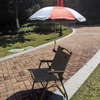 Chair Umbrella with Clamp,46 inches UPF 50+ Clip on Parasol for Patio,Beach Chairs,Strollers,Wheelchairs,Golf Carts