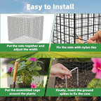 UNIFAMILY 8Pcs Plant Protectors from Animals, 2 Pack Metal Wire Plant Cage, Garden Protector Cage from Deer, Mesh Garden Protector from Rabbits, Chicken Wire Plant Covers from Animals