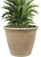 Sunnydaze 24-Inch Anjelica Large Plastic Pot for Plants - Outdoor Double-Walled Large Plastic Planter with Drillable Drainage Holes - Beige