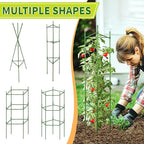 6 Pack 48 Inch Tomato Cages for Garden, Triangle Metal Plant Support with Rust-Resistant Coating, Heavy Duty Tomato Trellis for Raised Bed, Pots, Cucumbers, Peppers & Climbing Plants