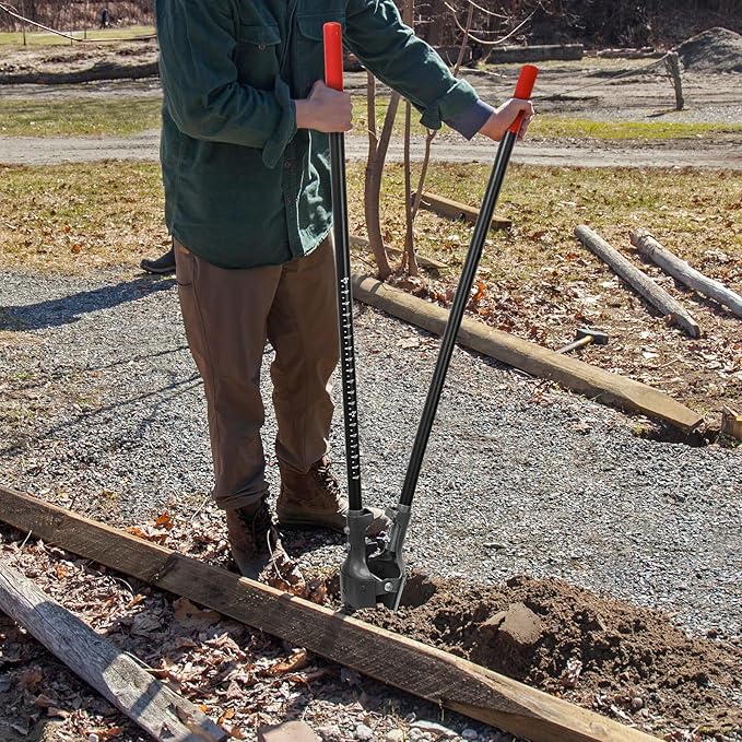 Post Hole Digger Heavy Duty Manual Hole Digger with Scale Mark for Digging,58 inches