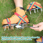 Lawn Aerator Shoes for Grass - Pre-Assembled Grass Aerator Shoes for Lawn - Soil Yard Aerator Tool for Aerating Patio Garden, Colorful, Medium Size