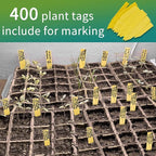 TCBWFY 640Cells Seedling Start Trays,40 Pack Peat Pots Seedling Pots Biodegradable,Seedling Starter Kit,Organic Germination Plant Starter Trays