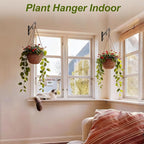 2 Pack Plant Hangers, Metal Plant Hooks for Wall, Plant Hanger Hook, Indoor/Outdoor Hanging Brackets, Hanging Basket Hooks