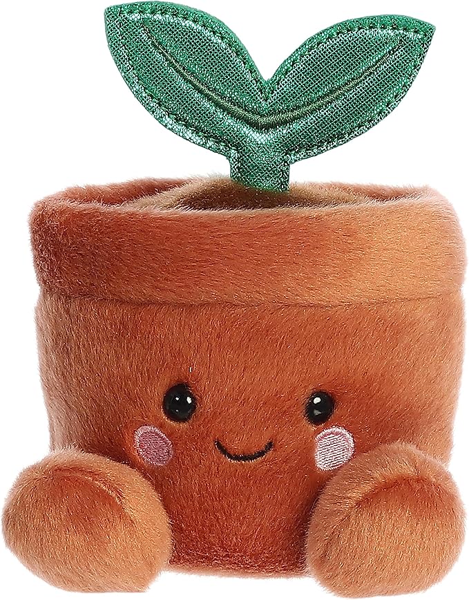Aurora® Adorable Palm Pals™ Terra Potted Plant™ Stuffed Animal - Fun Collectible Plush for Kids and Adult Collectors - Perfect for Decorating Rooms and Birthday Gifts - Brown 5.5 Inches