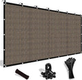 Shade&Beyond 90% Sun Shade Cloth with Grommets, 6' X 20' Pergola Shade Cover Canopy, Mesh Tarp Sun Screens for Patio, Outdoor, Garden, Backyard, Mocha