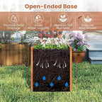 HAPPYGRILL Raised Garden Bed with Trellis, Outdoor Elevated Planter Box w/Trellis, Open-Ended, for Climbing Plant Vine Flower Vegetable, Freestanding Privacy Planters for Patio Yard, 16"x16"x48" (2)
