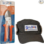 Original LÖWE 1 Professional Anvil Secateurs 1.104 with Stainless Steel Blade and Non-Stick Coating & Warm Lined Winter Hat, Ideal for Winter Gardening
