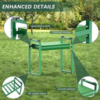 FLINTER Wider Garden Kneeler and Seat, Heavy Duty Thick Gardening Bench for Kneeling and Seat - Garden Kneelers for Seniors, Gardening Stools for Women, Grandparents, Gardeners, Green