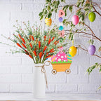 Easter Decorations 12 PCS Artificial Easter Stems with Carrots and Colorful Berries Easter Picks Berry Stems for Living Room Centerpieces Home Vase Decor and Easter Celebrations