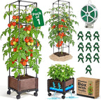 1 Pack Self Watering Tomato Planter with Trellis 64 Inch, Raised Garden Bed with Trellis - Planter Box for Climbing Plants, Tomato Pot for Vegetables, Vine Flowers, Indoor, Outdoor, Patio