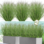 14 Bundles Artificial Onion Grass Plants Outdoor 20 Inch Fake Shrubs Artificial Tall Wheat Grass UV Resistant Greenery Stems Faux Bushes Plant for Indoor Outdoor Garden Office Home Decor