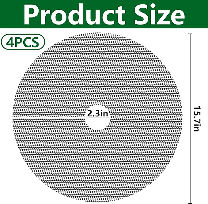 Adnee 4 Pcs 15.7 Inch Plant Pot Grids-Cuttable Plant Pot Soil Covers Protectors from Animals-Indoor Round Planter Pots Soil Guard for Outdoor Garden Plants Protection